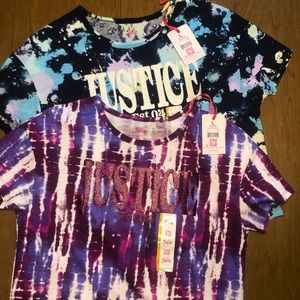 Justice girls tee shirts, set of two